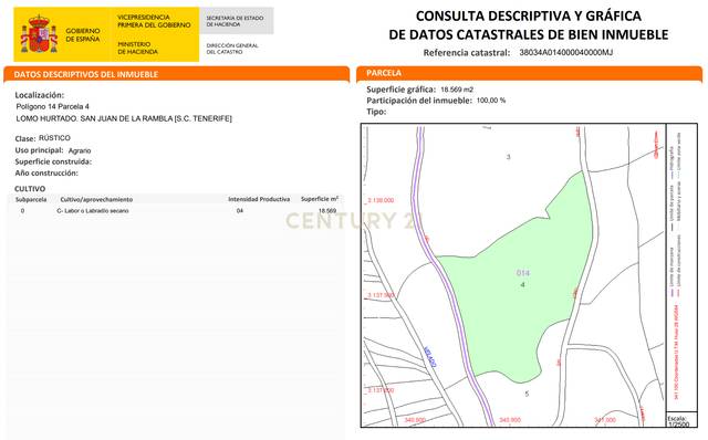 Terreno en Venta en San Juan de la Rambla, Spain, -1 en San Juan de la Rambla