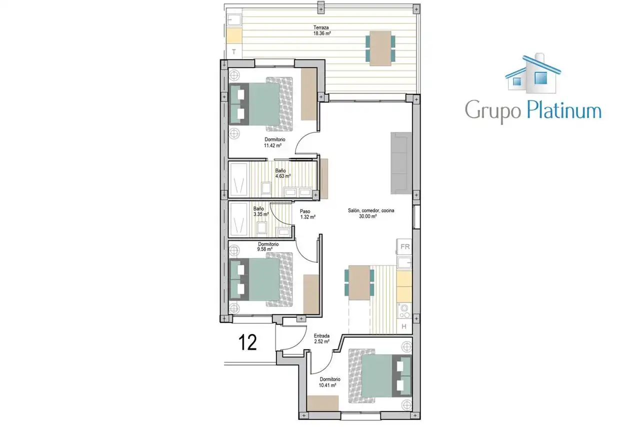 Appartement compact avec piscine à vendre à San Javier ciudad, imagen 7