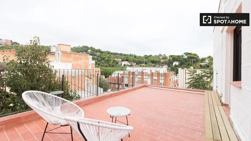 Terrace of Flat for rent in Barcelona  with Air Conditioner, Heating and Furnished