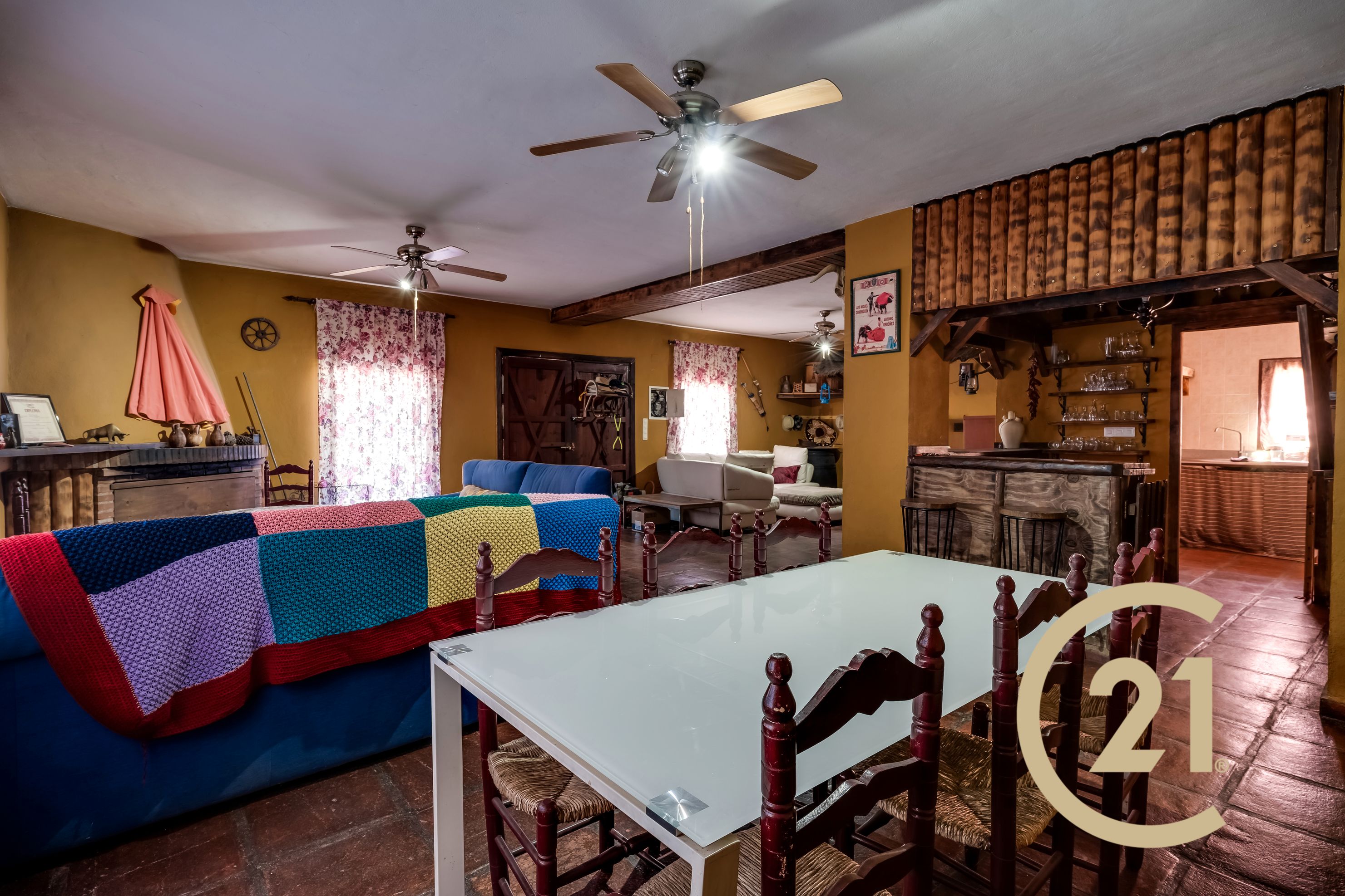 Living room of Country house for sale in Monda  with Private garden, Terrace and Swimming Pool