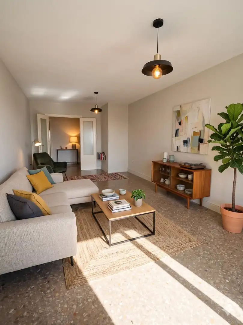 Living room of Flat for sale in Málaga Capital  with Private garden and Terrace