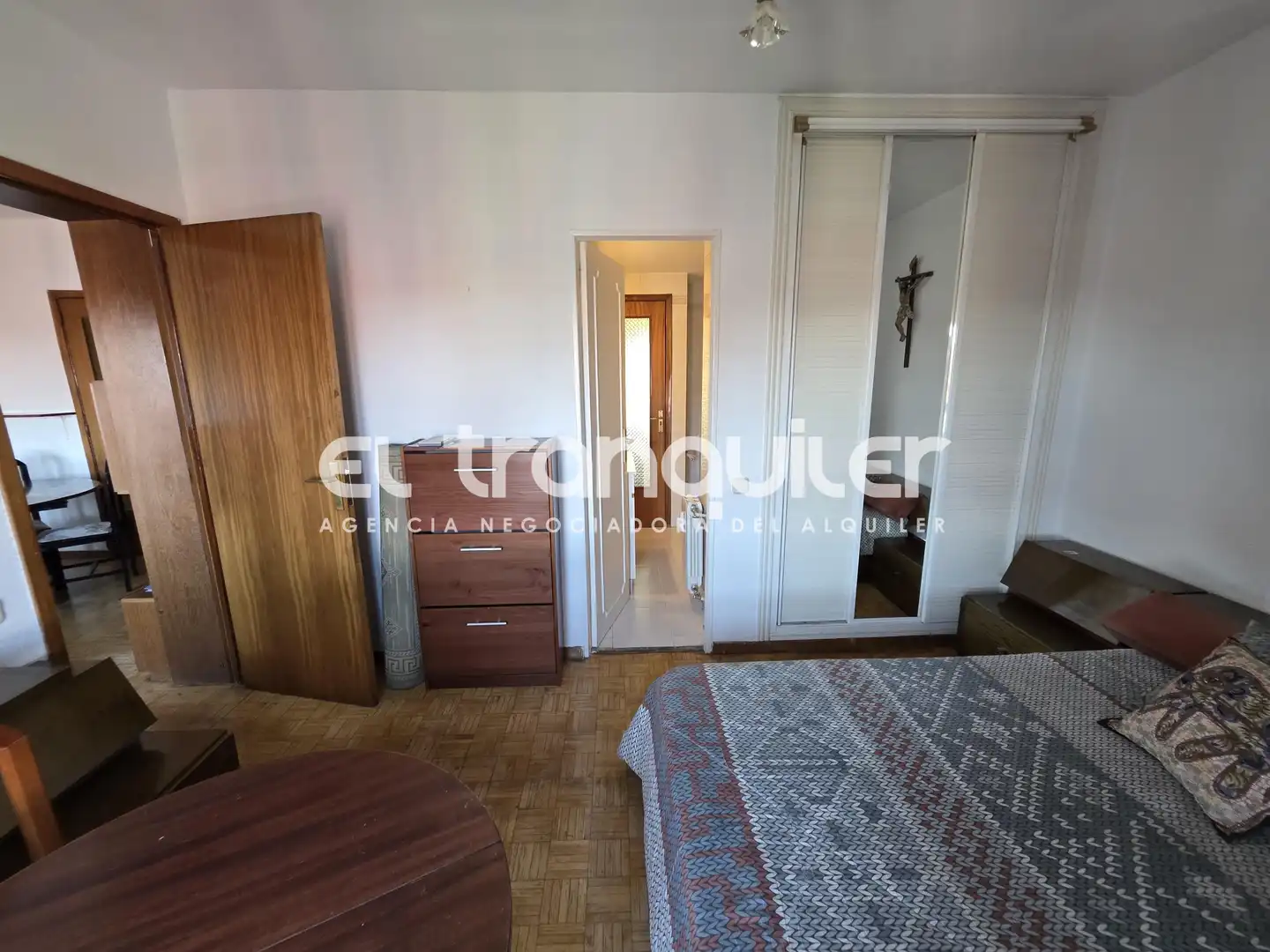 Bedroom of Flat for rent in Madrid  with Air Conditioner, Parquet flooring and Terrace