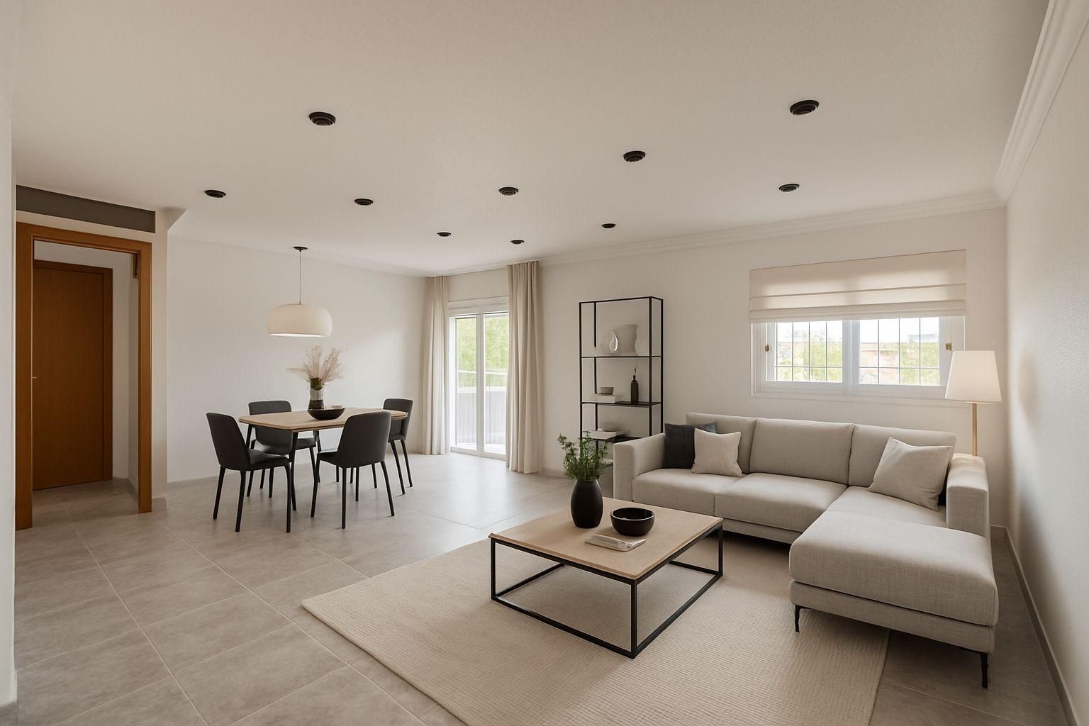 Living room of Flat for sale in  Murcia Capital  with Air Conditioner, Private garden and Terrace