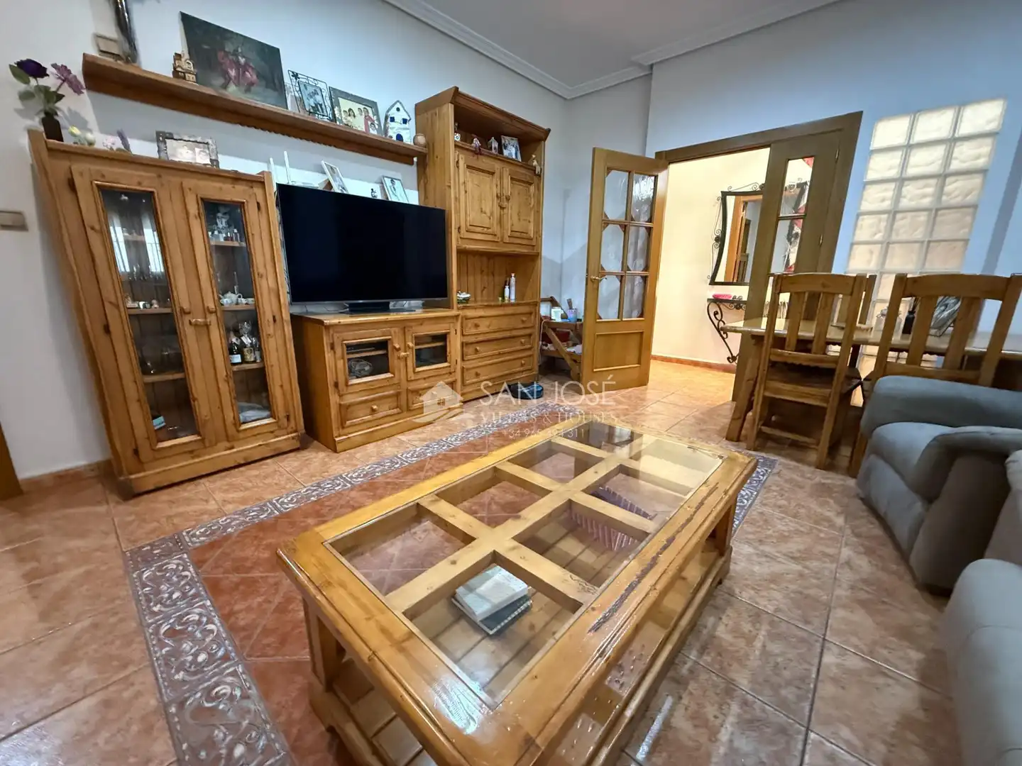 Sala d'estar de Casa o xalet en venda en Aspe amb Aire condicionat, Terrassa i Traster