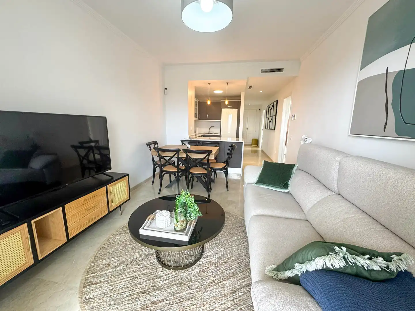 Sala de estar de Apartamento en venta en Manilva con Aire acondicionado, Calefacción y Terraza