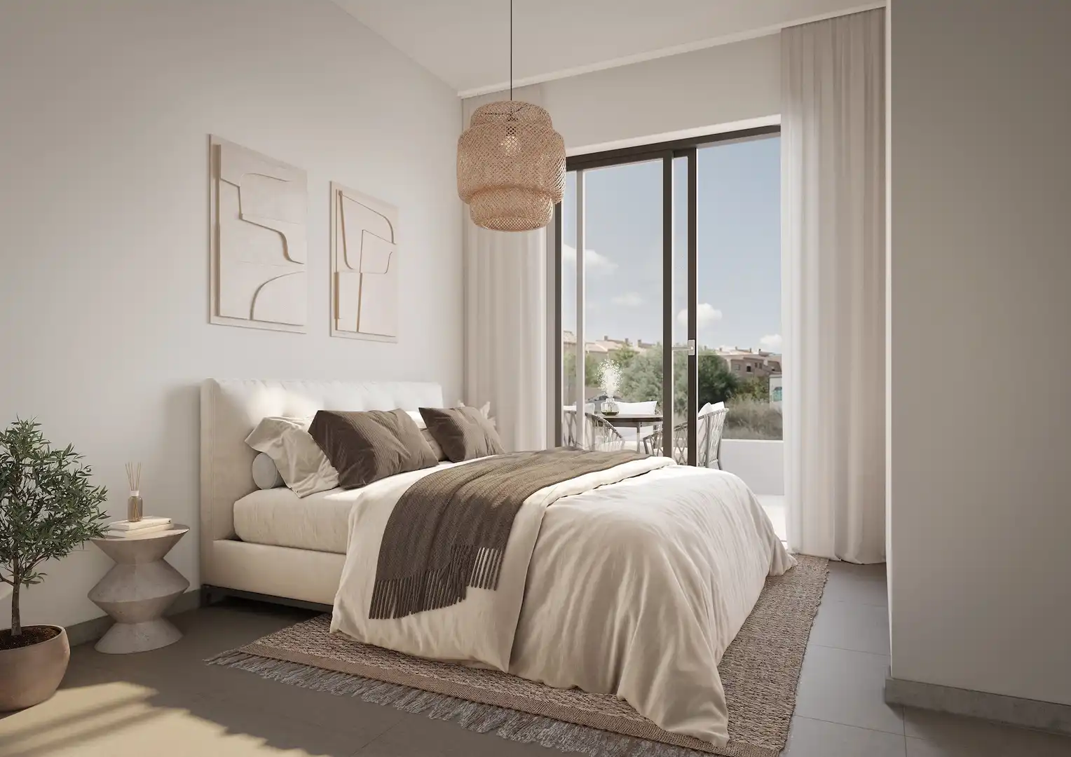 Schlafzimmer von Erdgeschoss zum Verkauf in Torrevieja mit Privatgarten, Terrasse und Schwimmbad