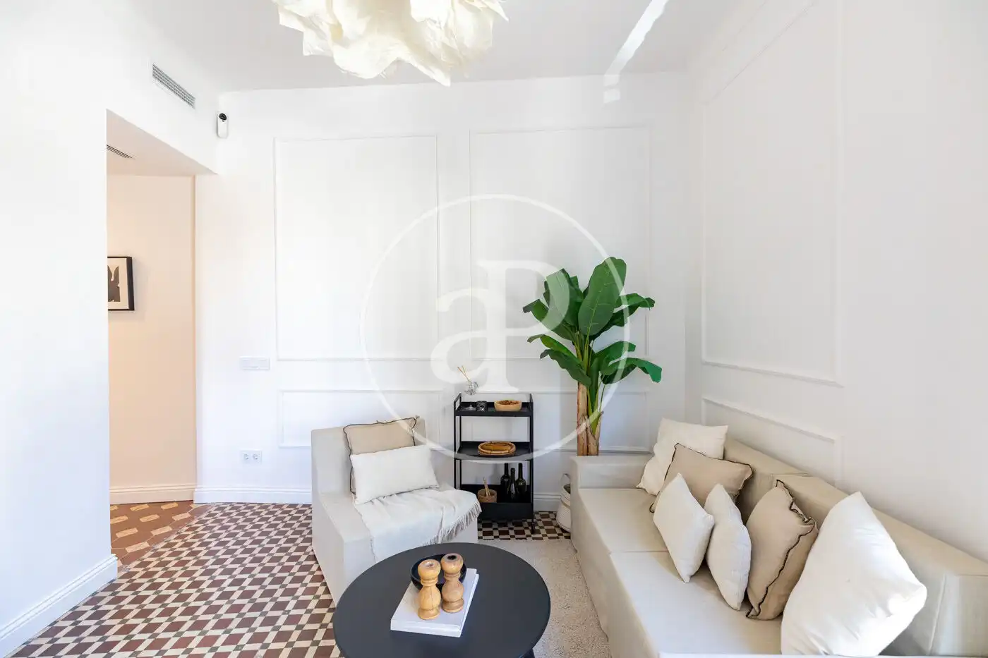 Wohnzimmer von Wohnung zum Verkauf in Barcelona mit Klimaanlage, Heizung und Balkon
