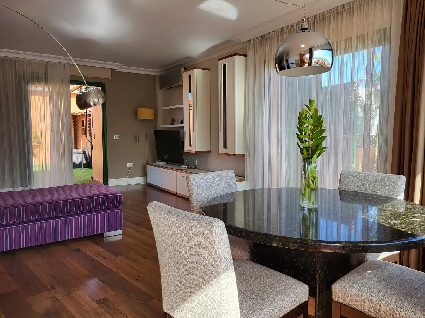 Sala de estar de Ático de alquiler en Puerto de la Cruz con Aire acondicionado, Terraza y Trastero