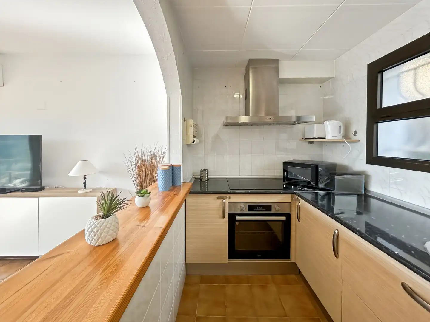 Kitchen of Duplexes for sale in Roses  with Air Conditioner and Heating