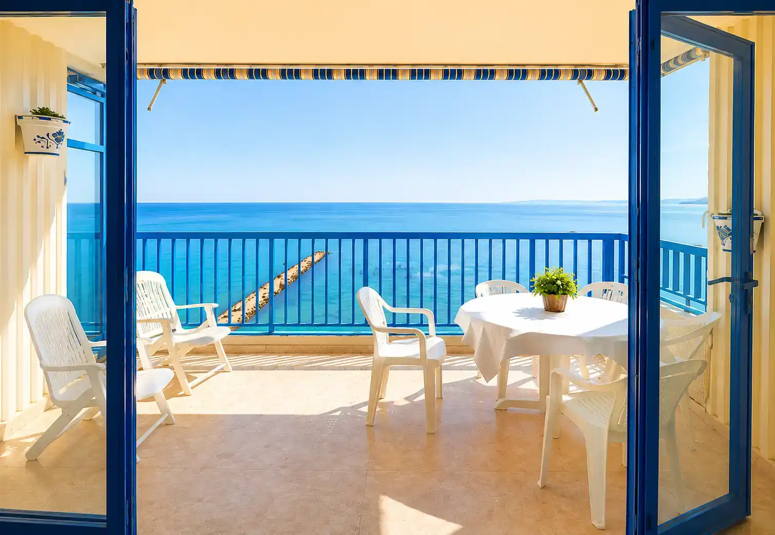 Terrace of Flat for rent in El Campello  with Swimming Pool and Balcony