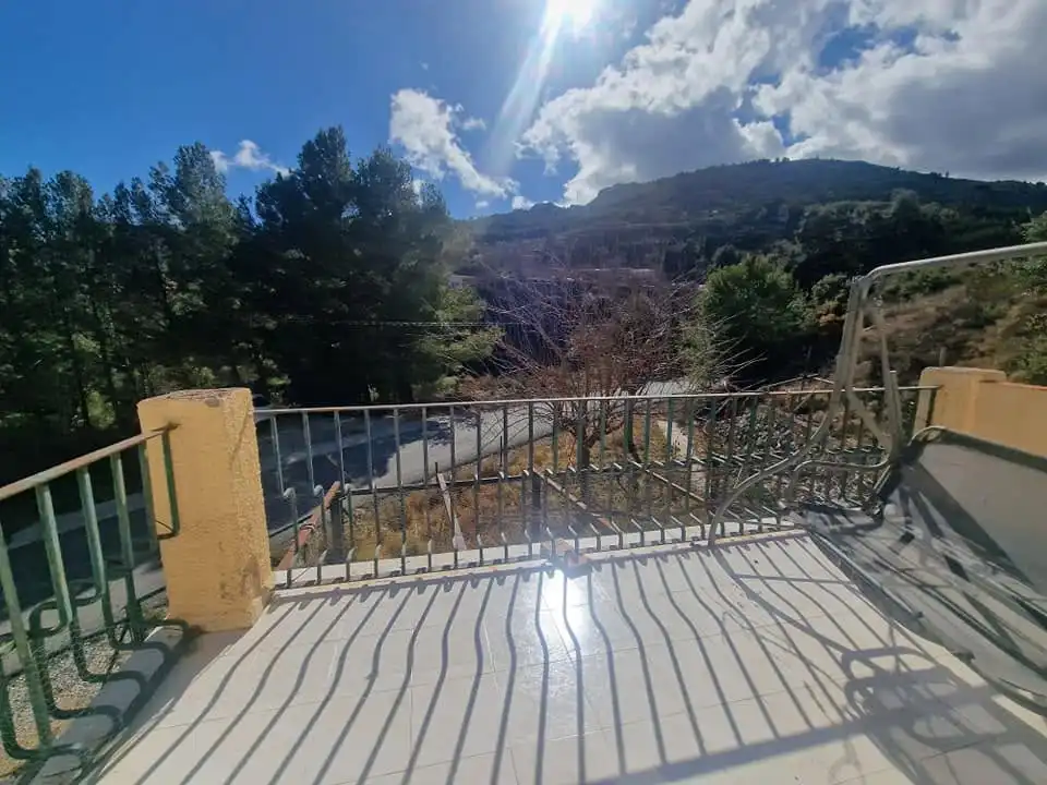 Exterior view of Flat for rent in Confrides  with Terrace, Furnished and Oven