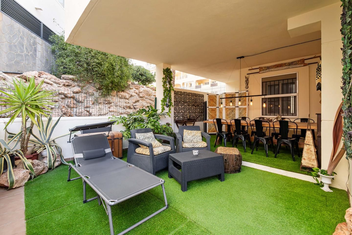 Terrassa de Planta baixa de lloguer en Benalmádena amb Aire condicionat i Moblat