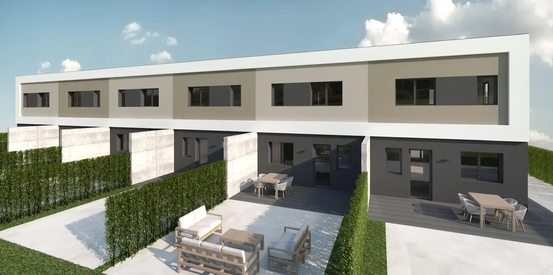 Vista exterior de Casa adosada en venta en Navata con Calefacción, Jardín privado y Parquet