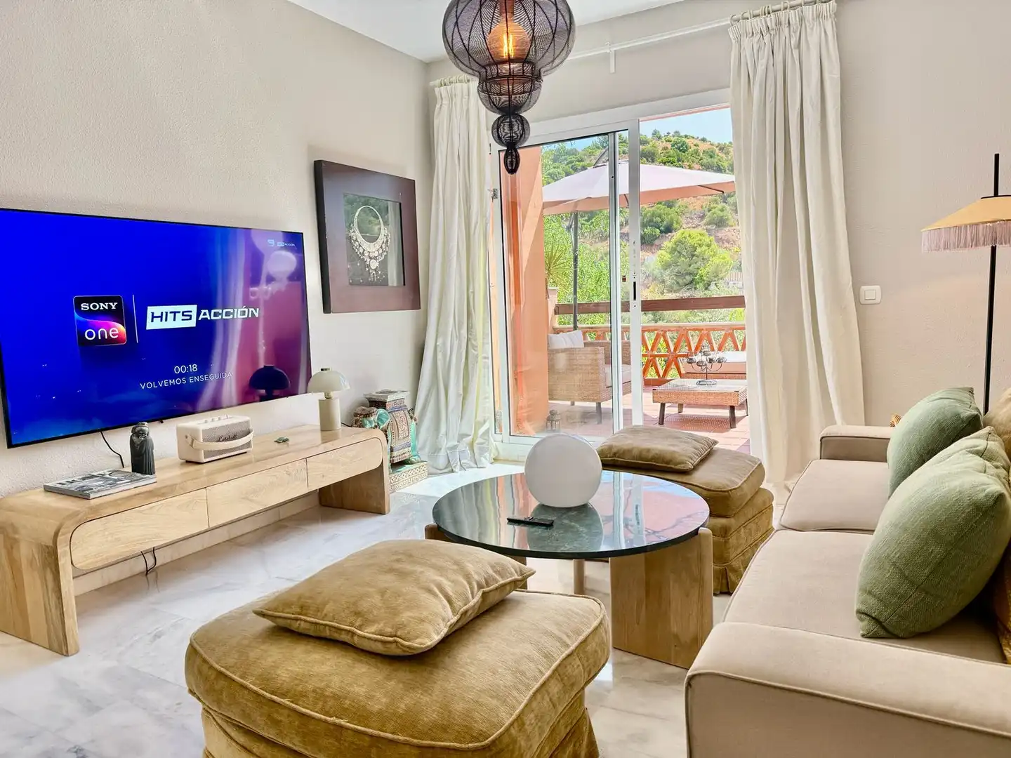 Sala d'estar de Apartament de lloguer en Elviria - Cabopino