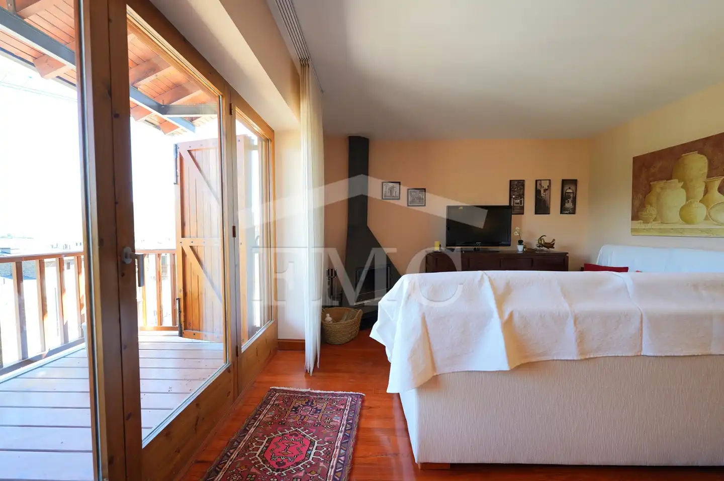 Sala d'estar de Pis en venda en Bolvir amb Calefacció, Parquet i Terrassa
