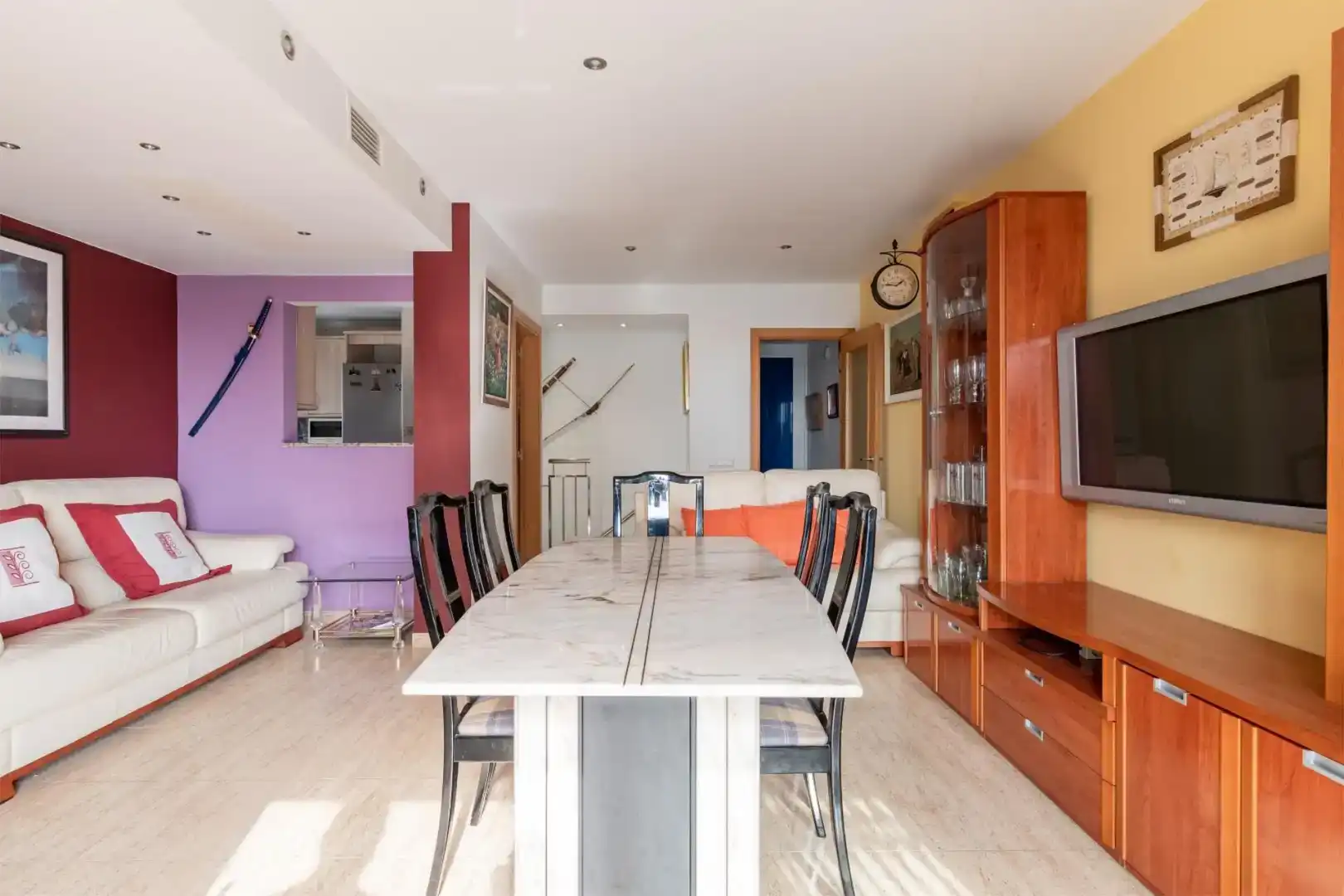 Dining room of Flat for sale in L'Ampolla  with Air Conditioner, Private garden and Swimming Pool