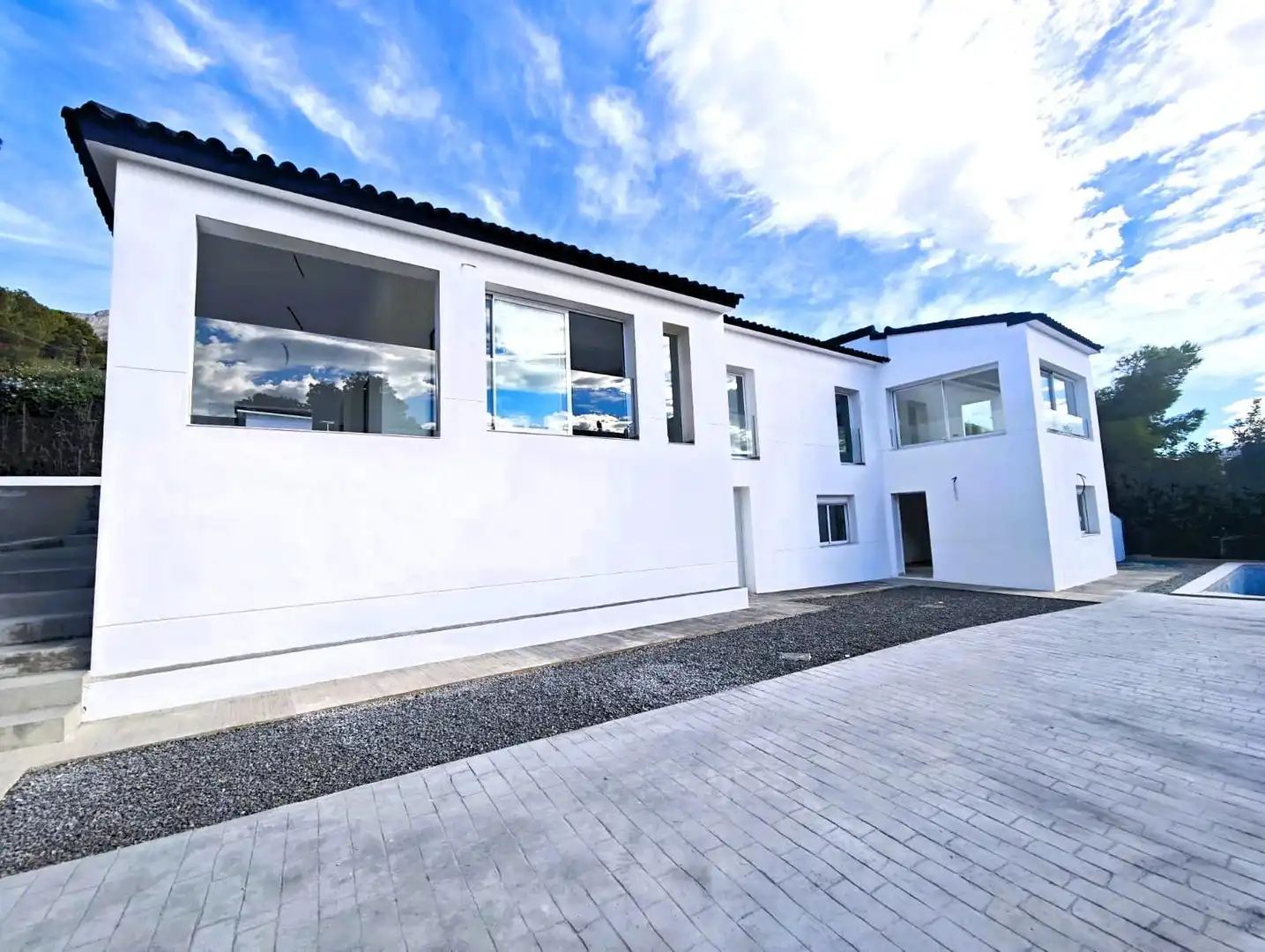 Vista exterior de Casa o chalet en venta en Altea con Calefacción, Terraza y Piscina