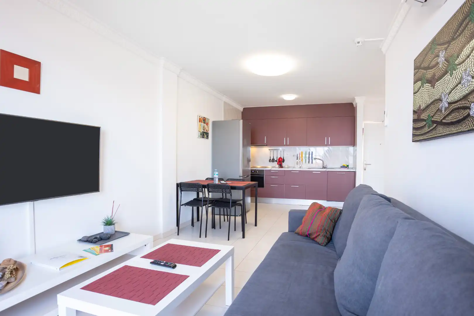 Sala de estar de Apartamento en venta en Santiago del Teide con Aire acondicionado, Terraza y Amueblado