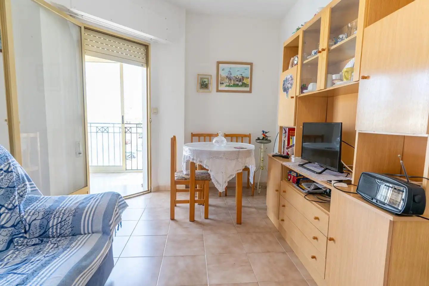 Living room of Flat for sale in Santa Pola  with Air Conditioner, Terrace and Swimming Pool