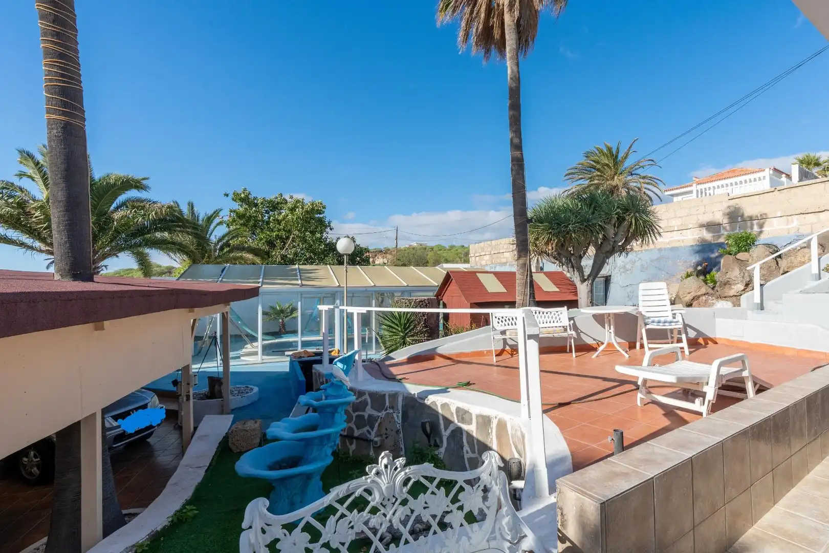 Terrassa de Casa o xalet en venda en Granadilla de Abona amb Jardí privat, Terrassa i Piscina