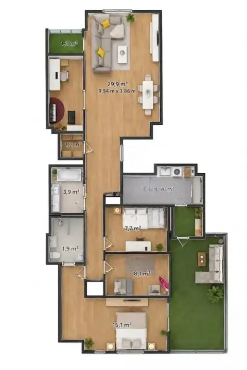 Piso con terraza en venta en Carrer de Caravaca 12, imagen 16