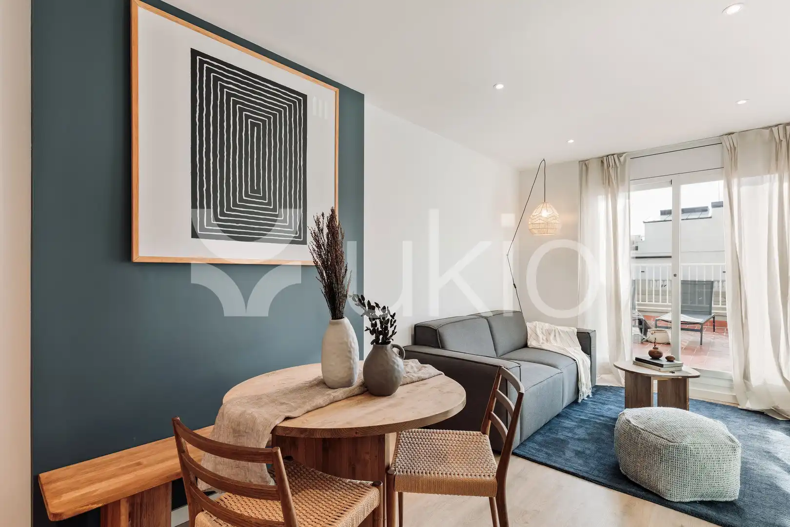 Living room of Attic for rent in Barcelona  with Air Conditioner, Heating and Terrace