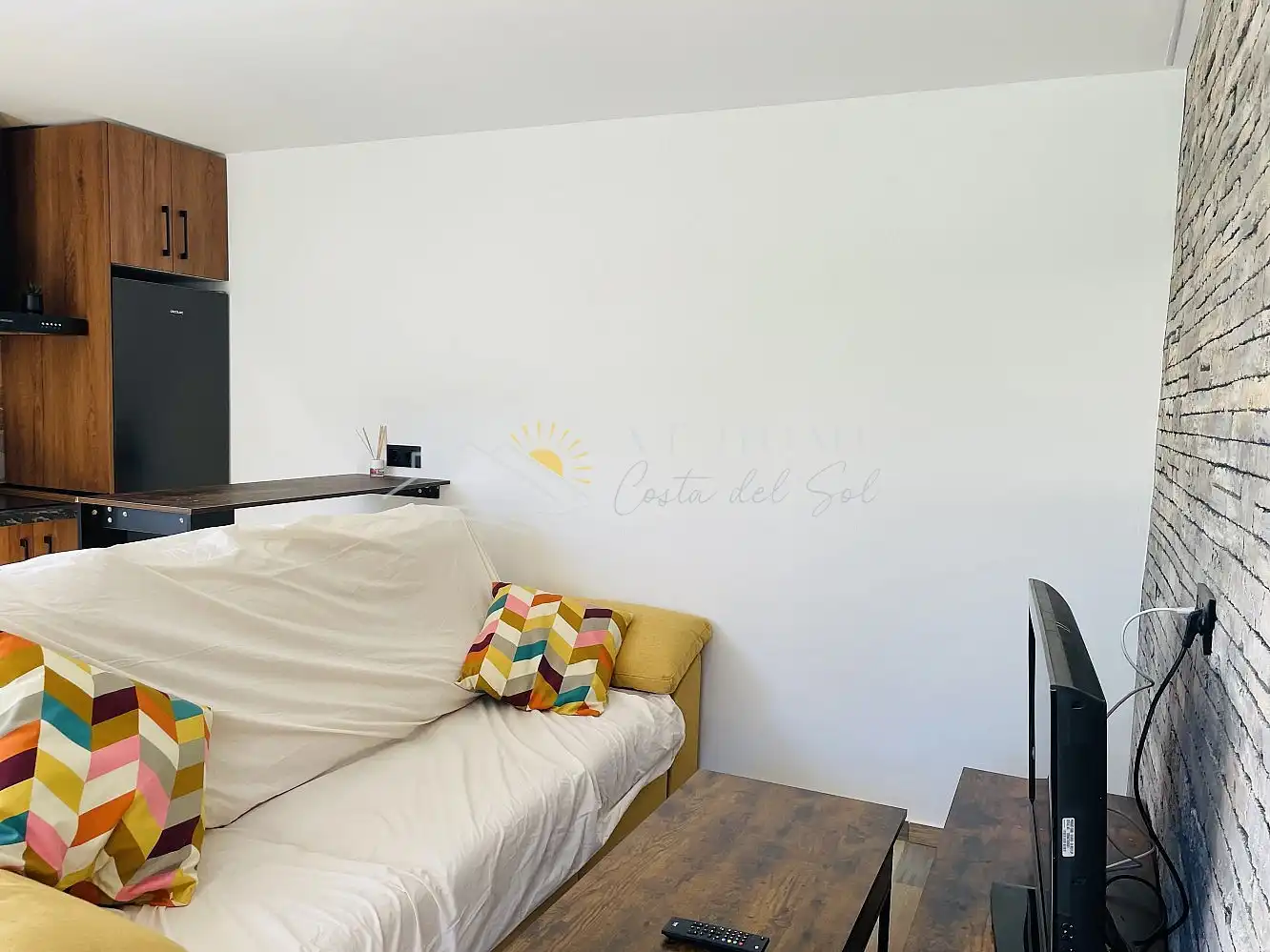 Sala de estar de Apartamento de alquiler en Nerja con Terraza y Piscina
