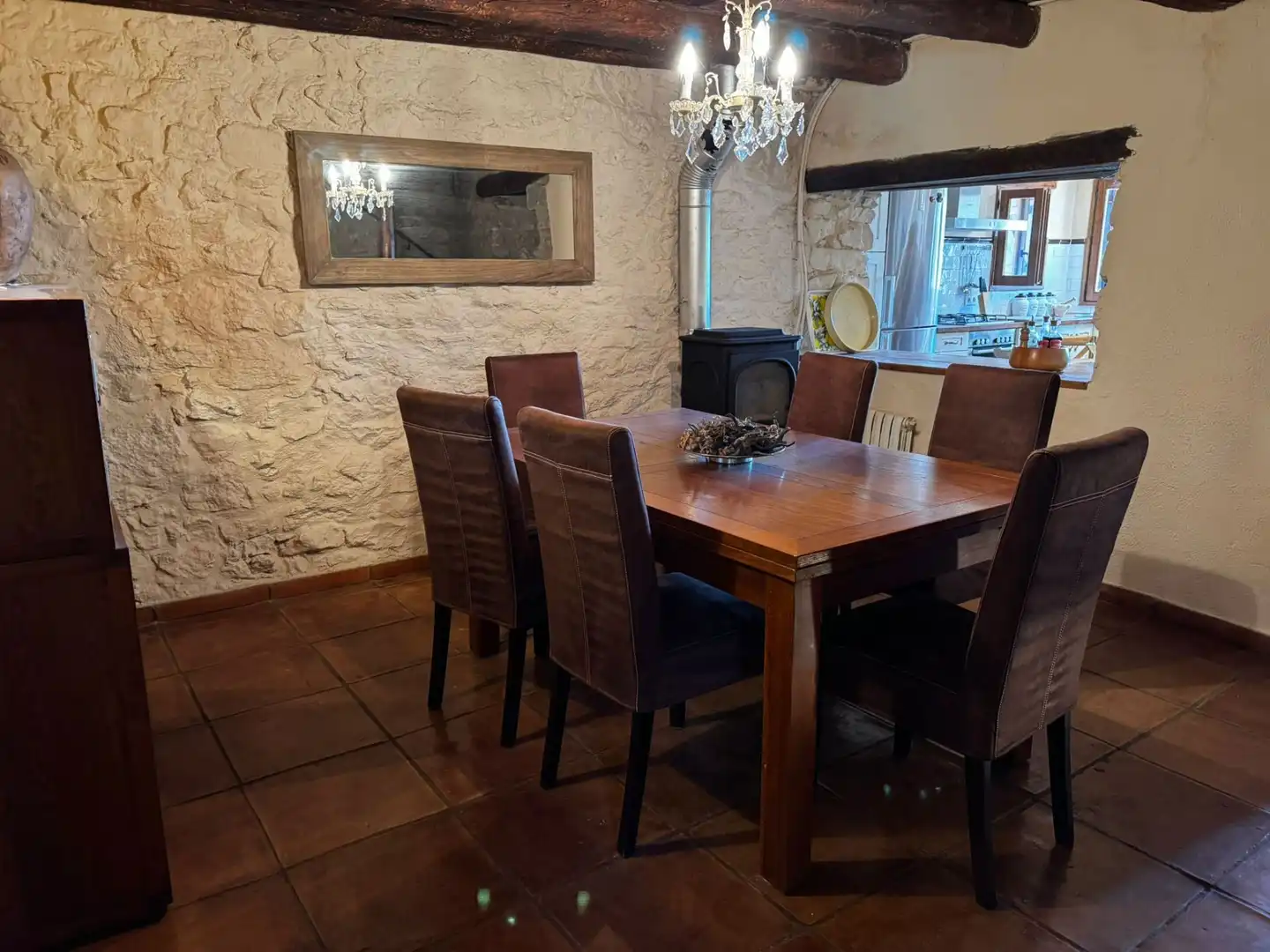 Comedor de Finca rústica en venta en La Pobla de Benifassà con Calefacción, Jardín privado y Terraza