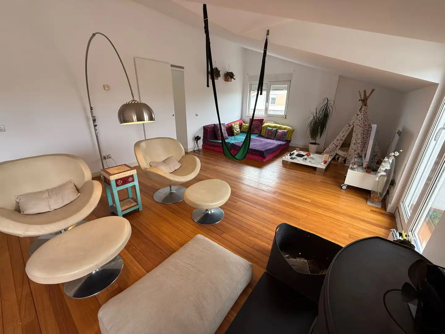 Living room of Attic for sale in Entrambasaguas  with Heating, Parquet flooring and Terrace