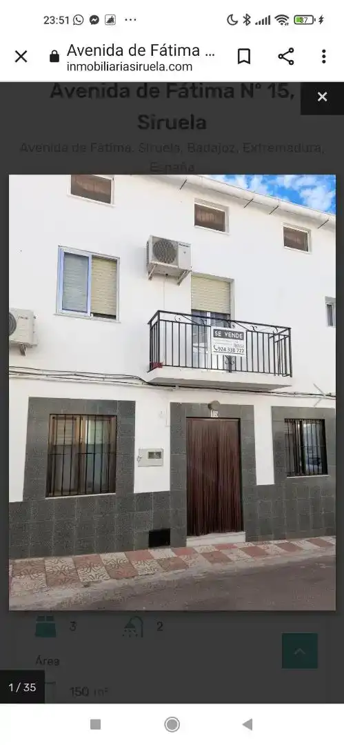 Vista exterior de Pis en venda en Siruela, Badajoz