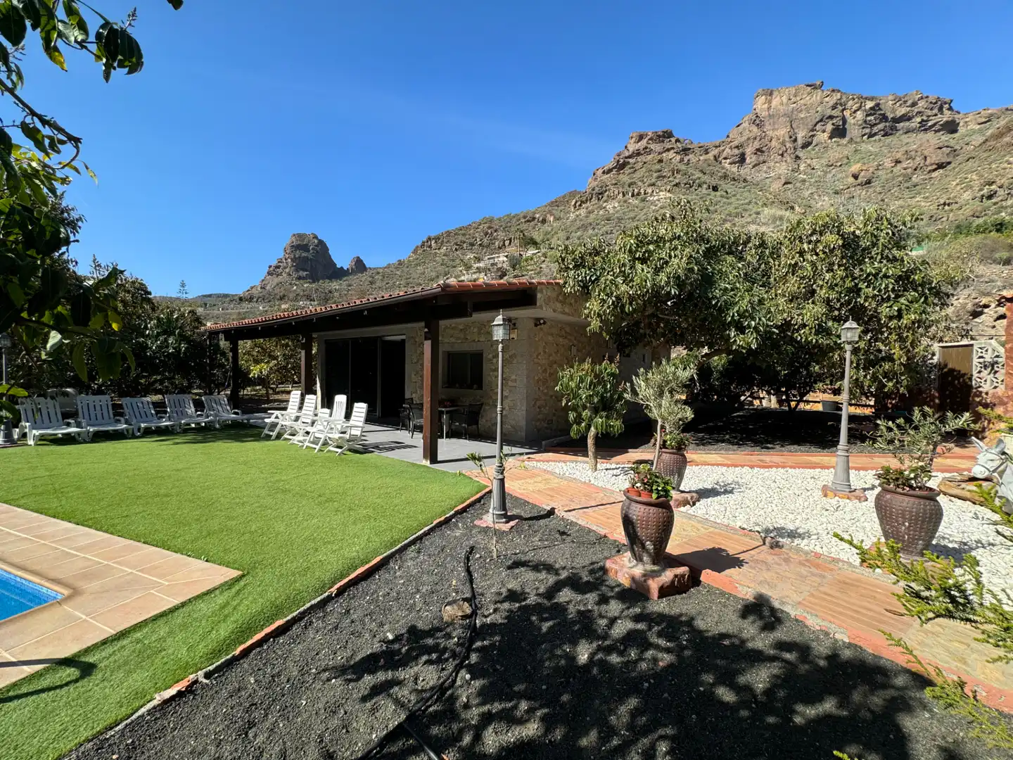 Jardí de Finca rústica en venda en San Bartolomé de Tirajana amb Aire condicionat, Jardí privat i Terrassa
