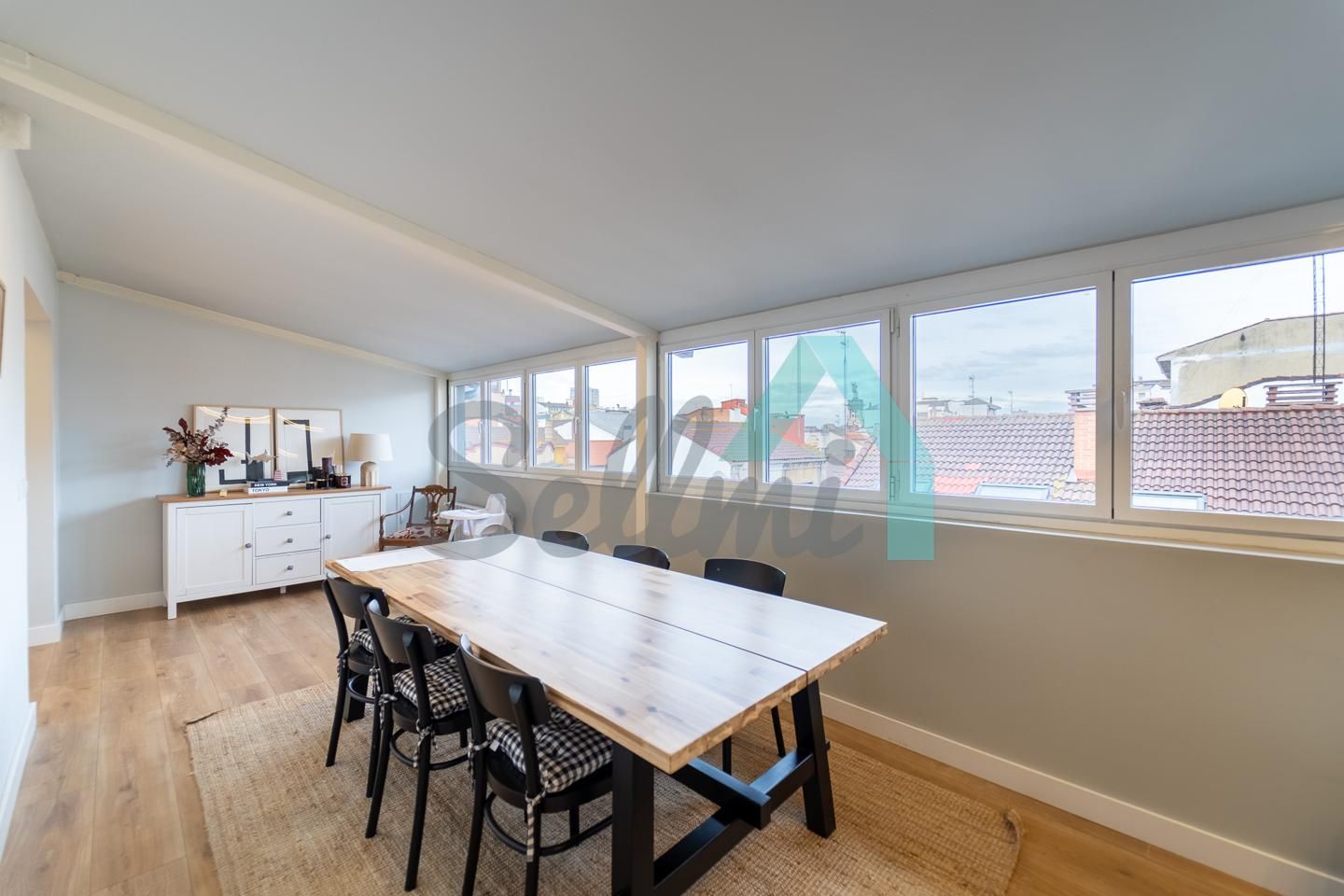 Dining room of Flat to rent in Gijón   with Heating, Furnished and Internet