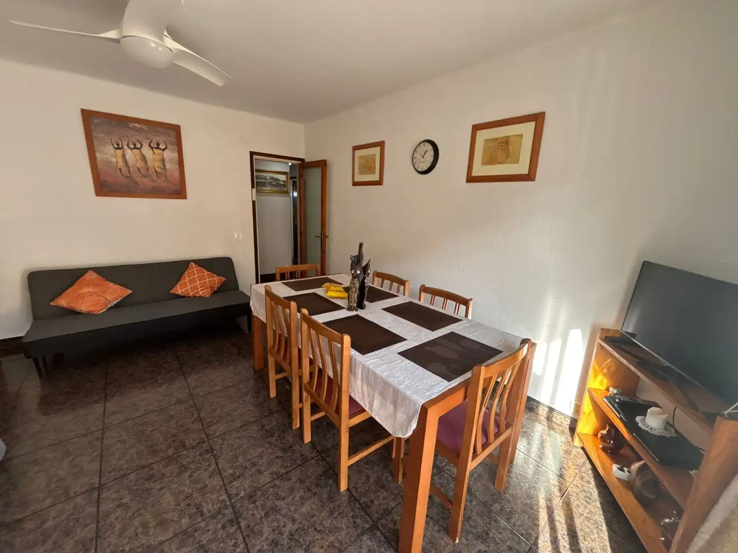 Dining room of Flat for sale in Blanes  with Heating, Terrace and Furnished