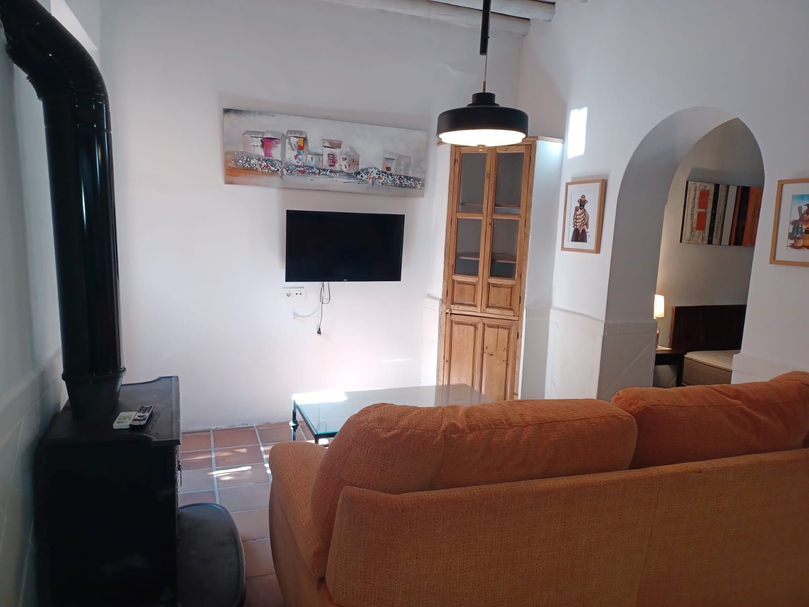 Living room of Flat to rent in  Granada Capital  with Air Conditioner, Furnished and Washing machine