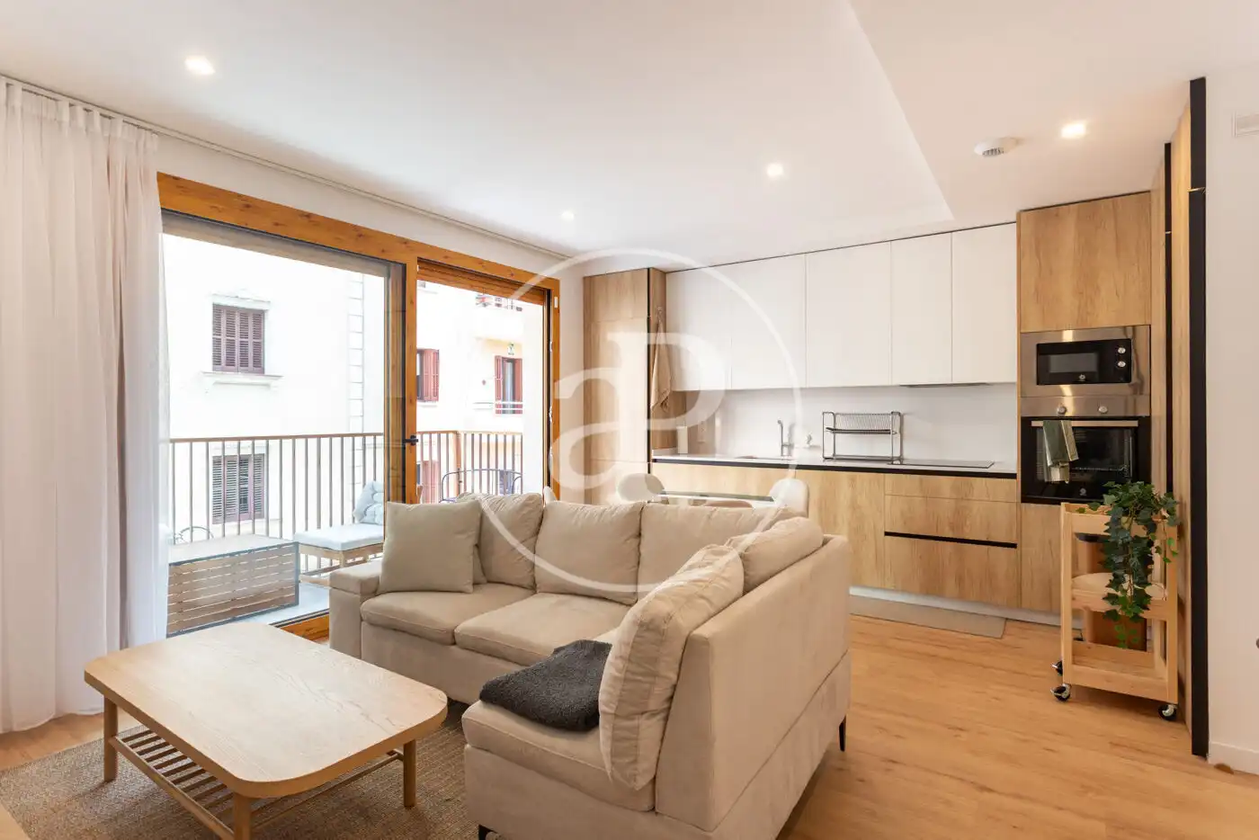 Sala d'estar de Pis de lloguer en Barcelona amb Aire condicionat, Calefacció i Terrassa