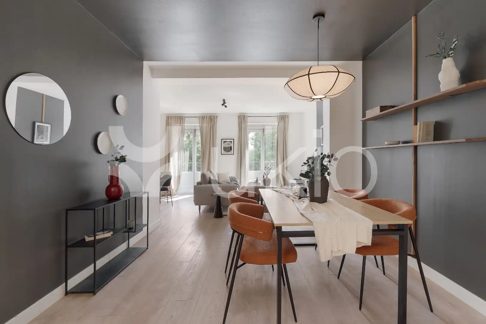 Sala de estar de Apartamento de alquiler en Madrid con Aire acondicionado, Calefacción y Amueblado