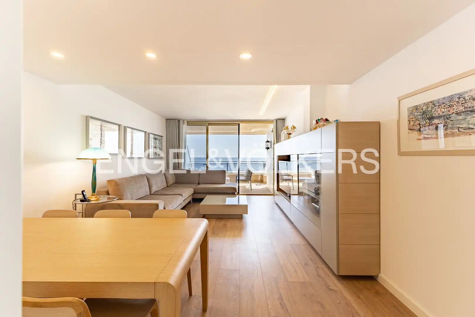Sala de estar de Piso en venta en Caldes d'Estrac con Aire acondicionado, Calefacción y Jardín privado