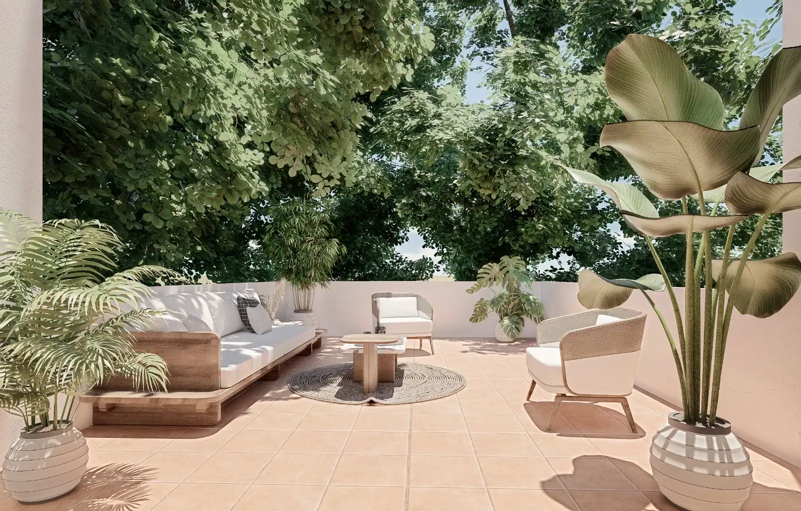 Terrace of Flat for sale in Vilanova i la Geltrú  with Air Conditioner, Heating and Parquet flooring