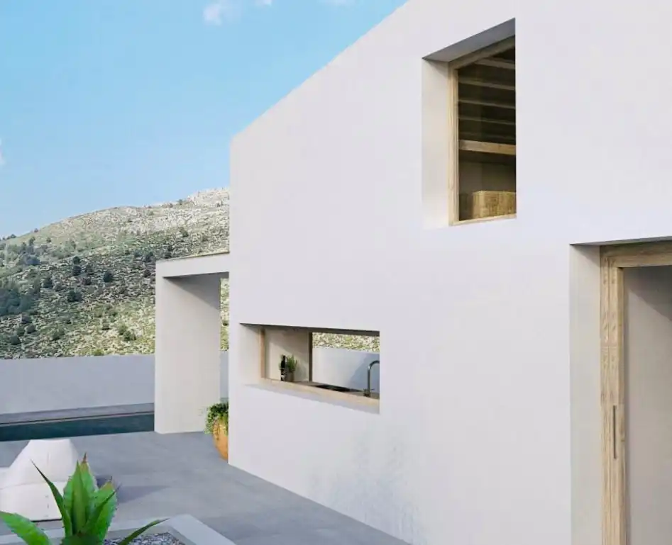 Exterior view of Houses for sale in La Vall de Laguar  with Air Conditioner, Heating and Private garden