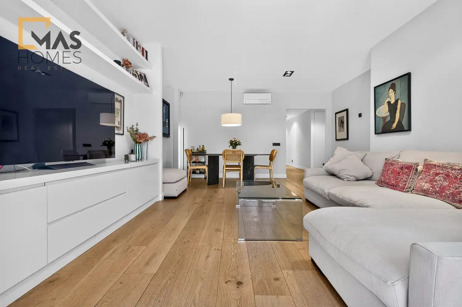 Sala de estar de Piso en venta en Sant Cugat del Vallès con Aire acondicionado, Calefacción y Jardín privado
