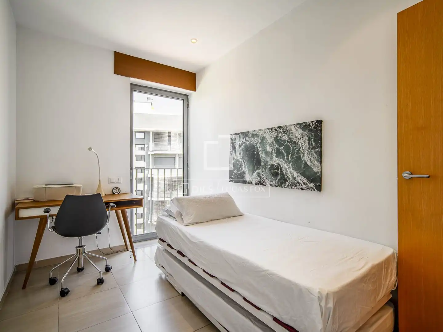 Schlafzimmer von Dachboden zum Verkauf in Barcelona mit Klimaanlage, Heizung und Terrasse