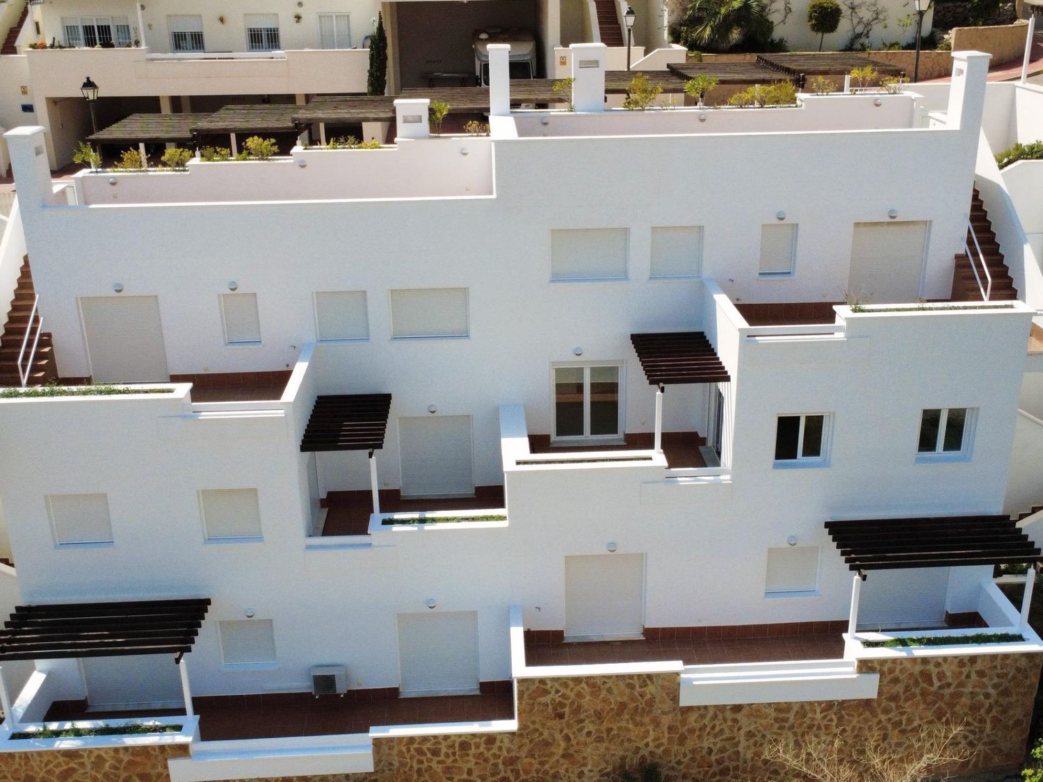 Vista exterior de Àtic en venda en Mojácar amb Terrassa, Piscina i Piscina comunitària