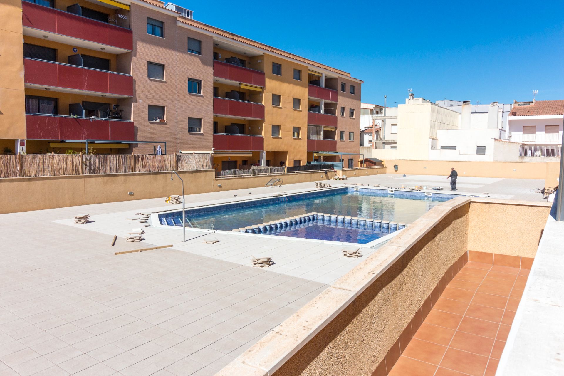 Swimming pool of Flat for sale in Mont-roig del Camp  with Air Conditioner, Parquet flooring and Furnished