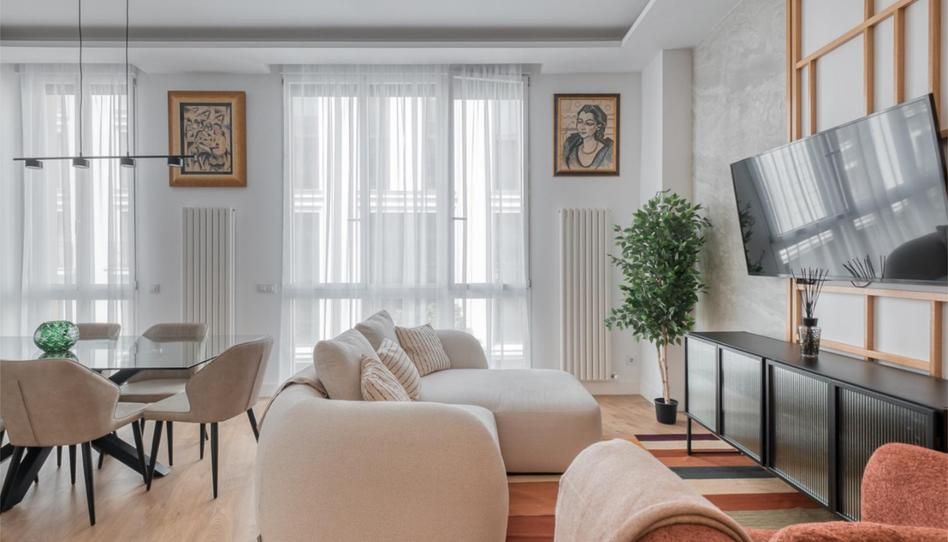 Sala d'estar de Pis en venda en  Barcelona Capital amb Aire condicionat, Calefacció i Parquet