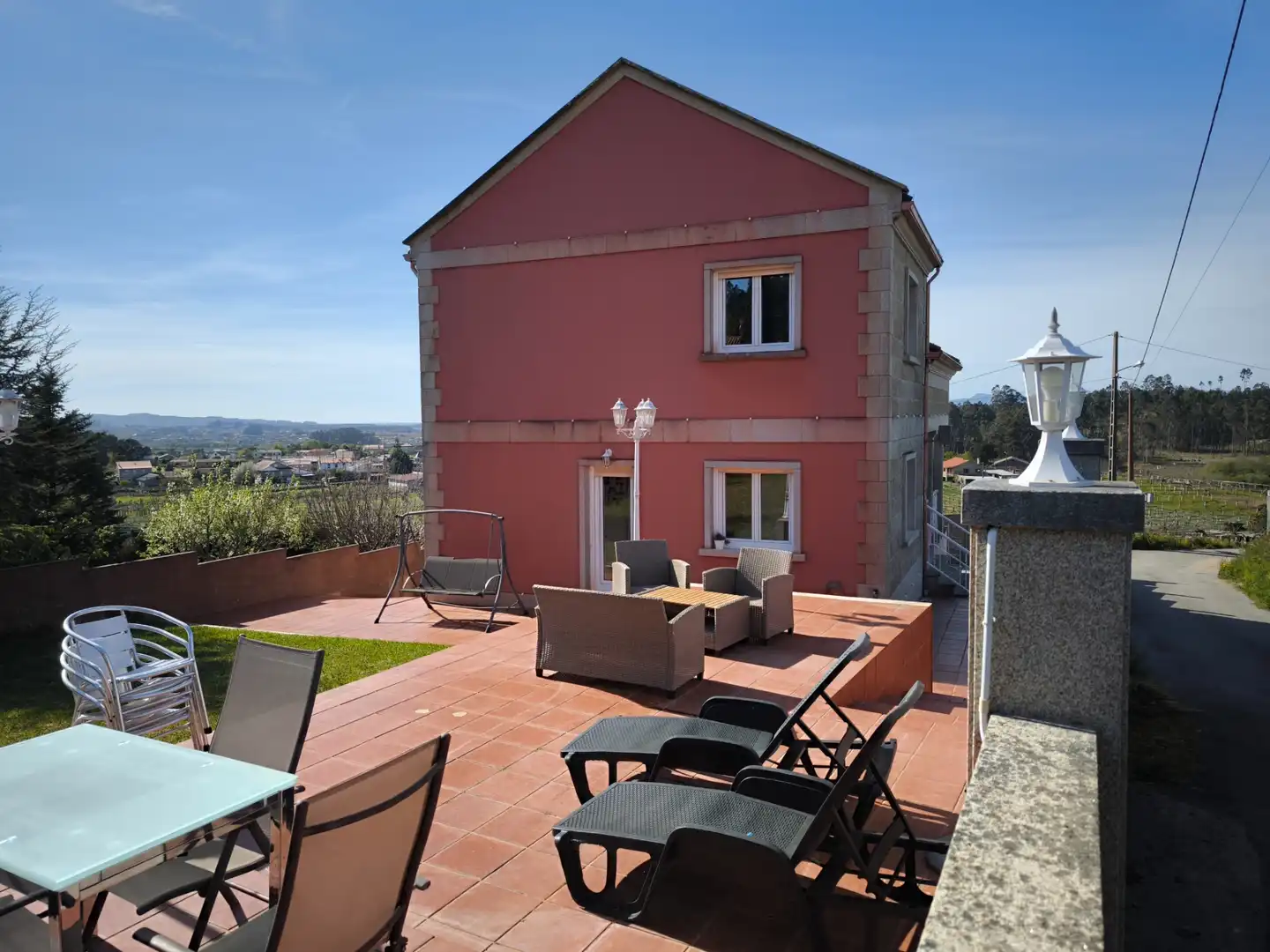 Terraza de Casa o chalet en venta en Meis con Calefacción, Jardín privado y Parquet