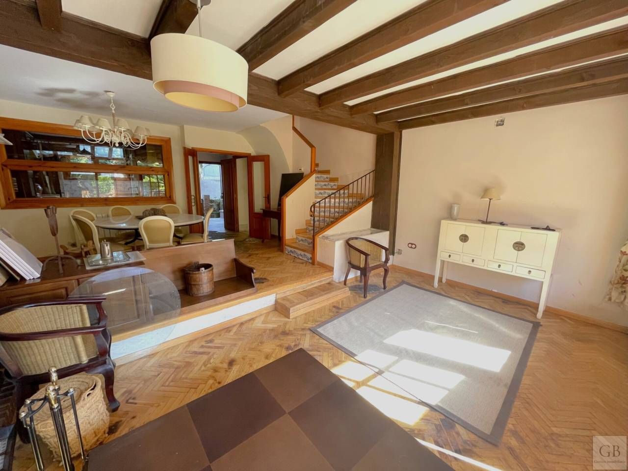 Living room of Single-family semi-detached for sale in  Toledo Capital  with Heating, Parquet flooring and Terrace