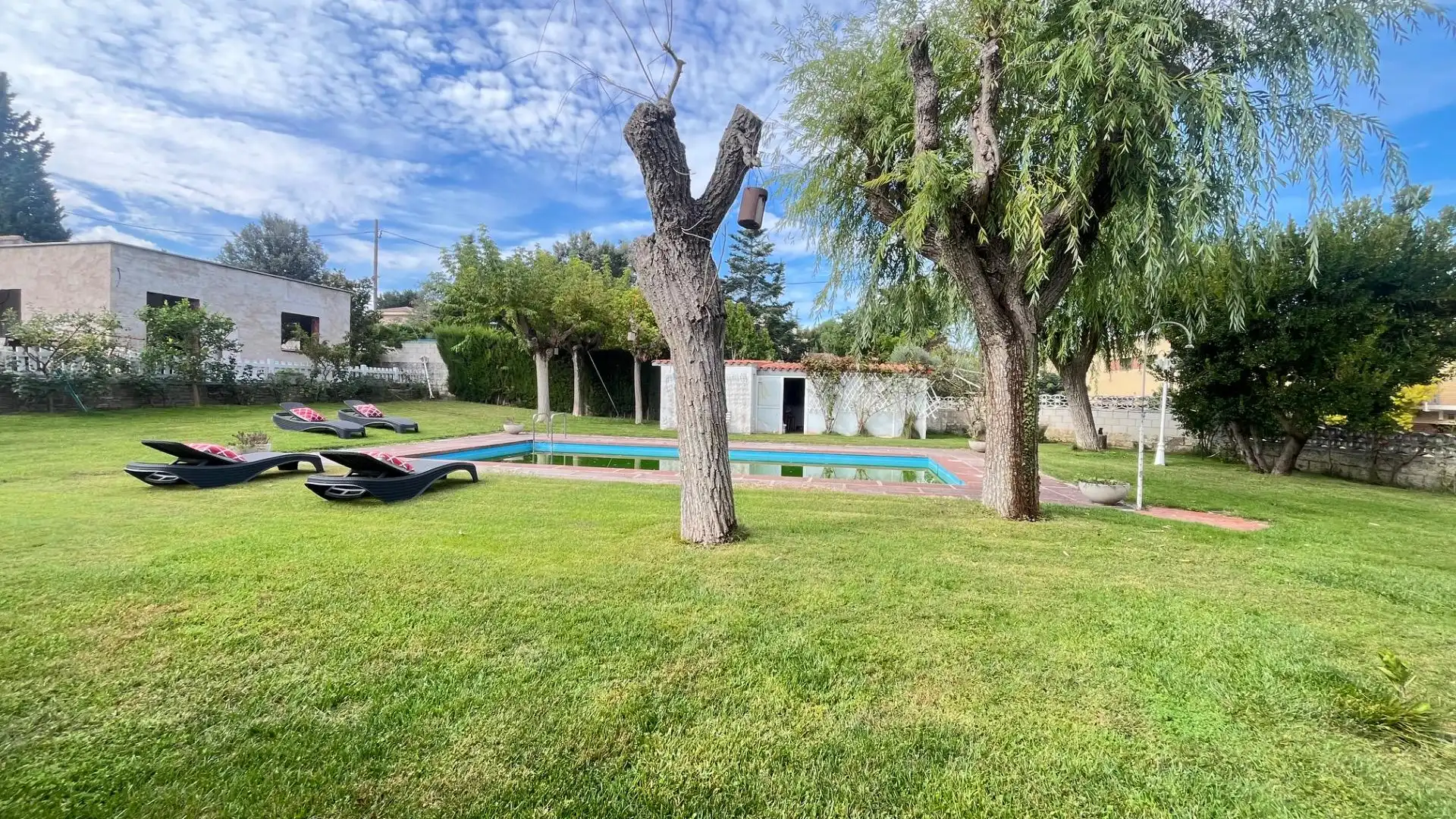 Garden of Houses for sale in La Pobla de Claramunt  with Private garden, Parquet flooring and Storage room