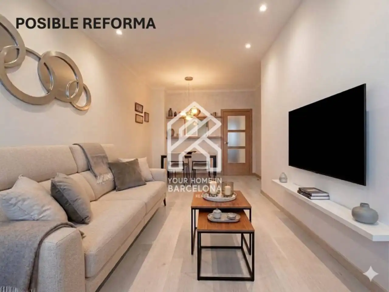 Living room of Flat for sale in Barcelona  with Heating and Balcony