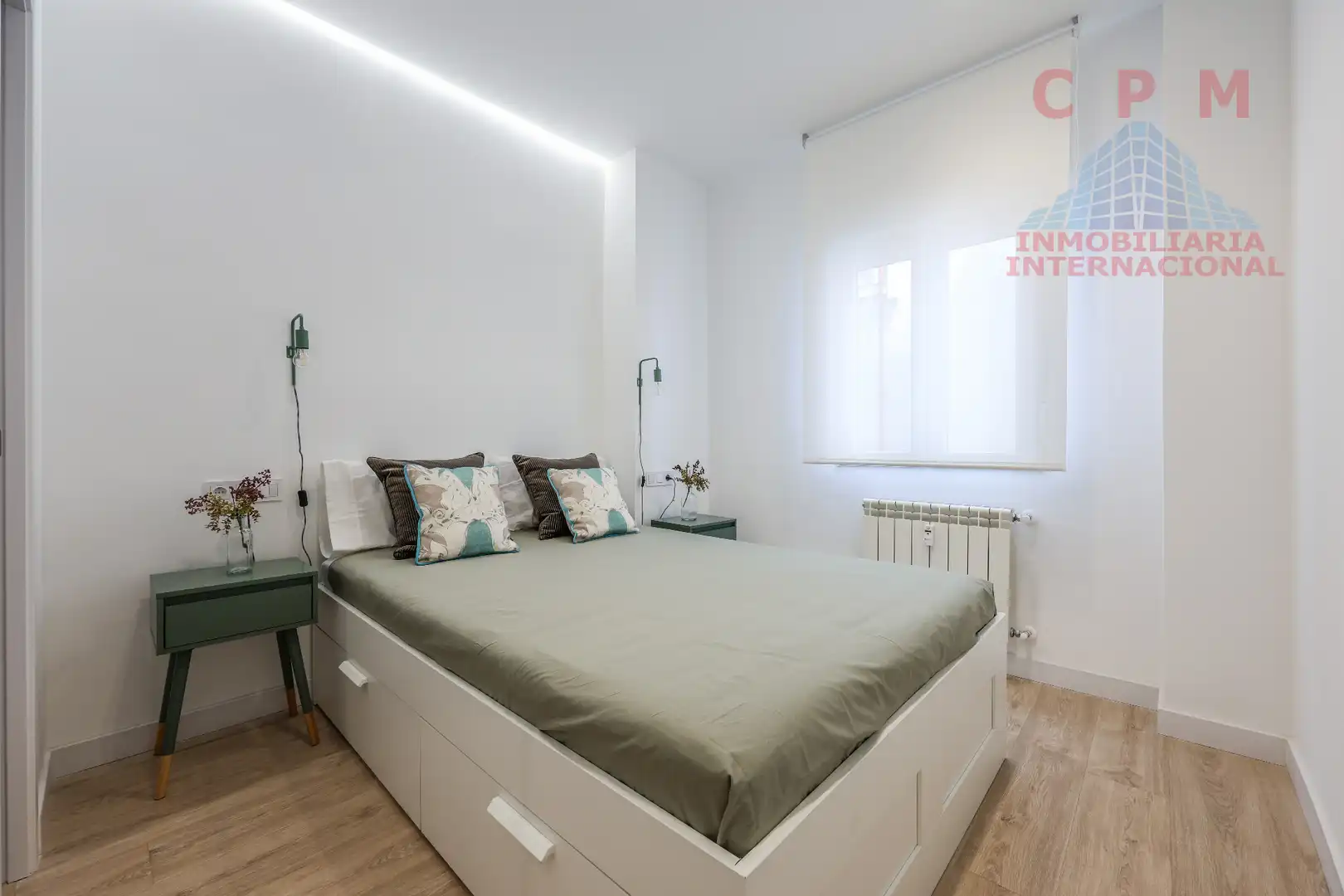Schlafzimmer von Wohnung zur Miete in Madrid mit Klimaanlage, Heizung und Parkett