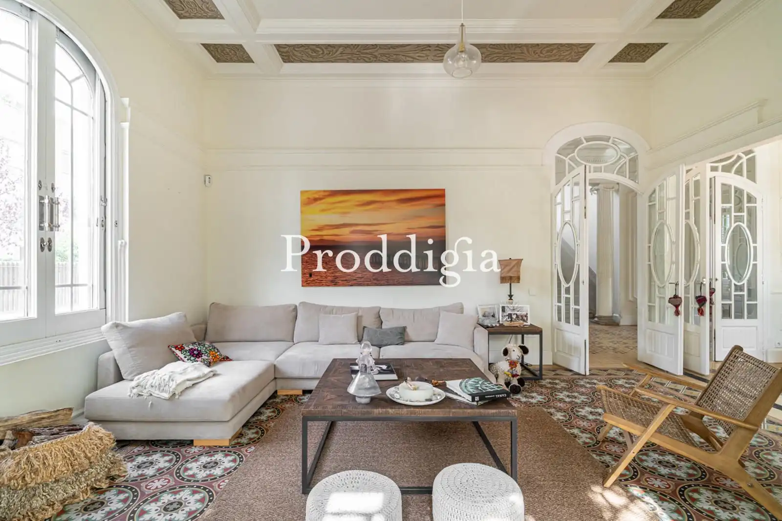 Living room of Houses for rent in Sant Cugat del Vallès  with Air Conditioner, Heating and Swimming Pool